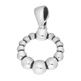 Zawieszka srebrna koło z kulkami bead SZ334 próba 925