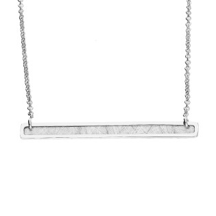 Naszyjnik srebrny wąski matowy prostokąt/rolo M3-093 ROD próba 925