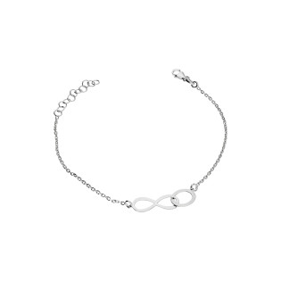 Srebrna Bransoletka Kółko i Nieskończoność - JubilerSezam.pl