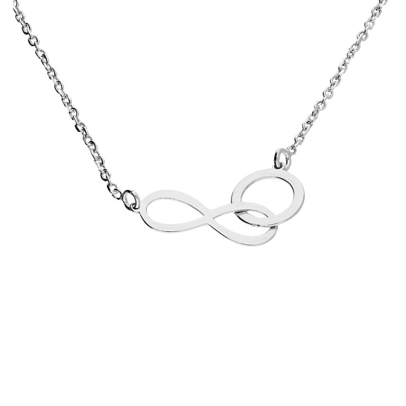 Naszyjnik srebrny kółko i infinity/anker M3-149 ROD próba 925