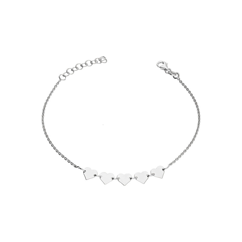 Srebrna Bransoletka Serca Pr. 925 - JubilerSezam.pl