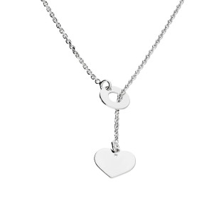 Naszyjnik srebrny serce i koło ramka/krawatówka anker M3-167 ROD próba 925