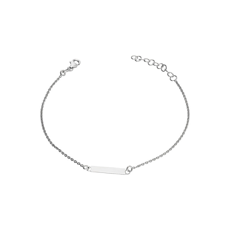 Bransoleta srebrna prostokątna blaszka/anker M3-172 ROD próba 925