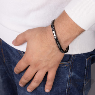 Bransoleta męska matowy i gładki płotek EX BRX1960