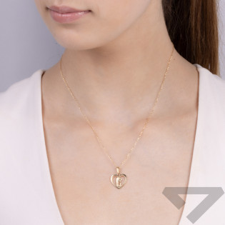 Złoty Medalik Matki Bożej w Sercu pr. 585 - JubilerSezam.pl