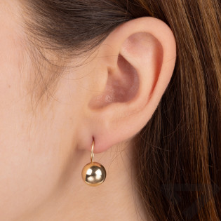 Kolczyki złote kulki 10 mm blask/bigiel AR BSC4-STBE0010MM próba 585