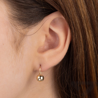 Złote Kolczyki Kulki 7mm pr. 585 na Biglu - JubilerSezam.pl