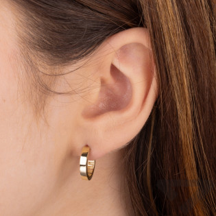 Kolczyki złote kółka blask 11mm /zatrzask OL FZE130-3mm próba 585