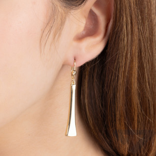 Kolczyki złote wypukła poszerzana pałka/big.zam. AR NSE8840-GW próba 585