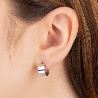 Kolczyki srebrne gładkie blaszki 6mm/zatrzask OL OKP052 próba 925