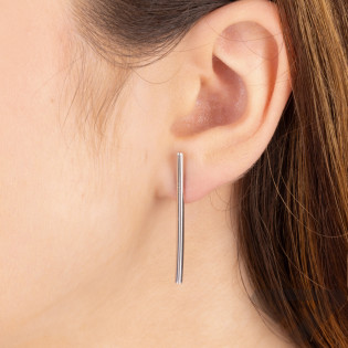 Kolczyki srebrne prosta wypukła rurka/sztyft M3-099 ROD próba 925