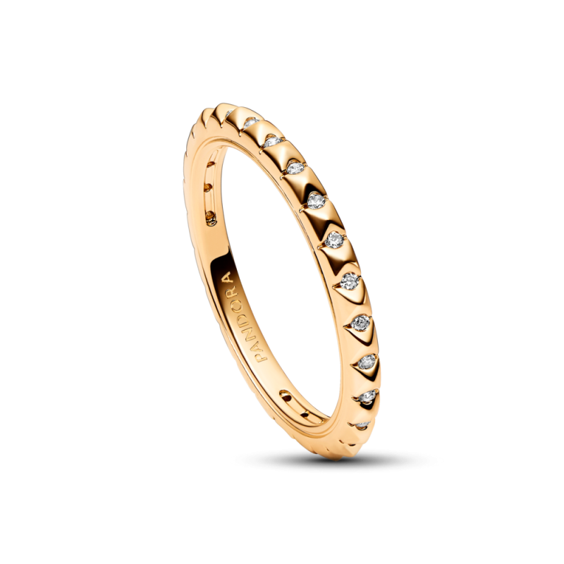 Pierścionek Pandora ME Piramidy platerowany złotem - JubilerSezam.pl