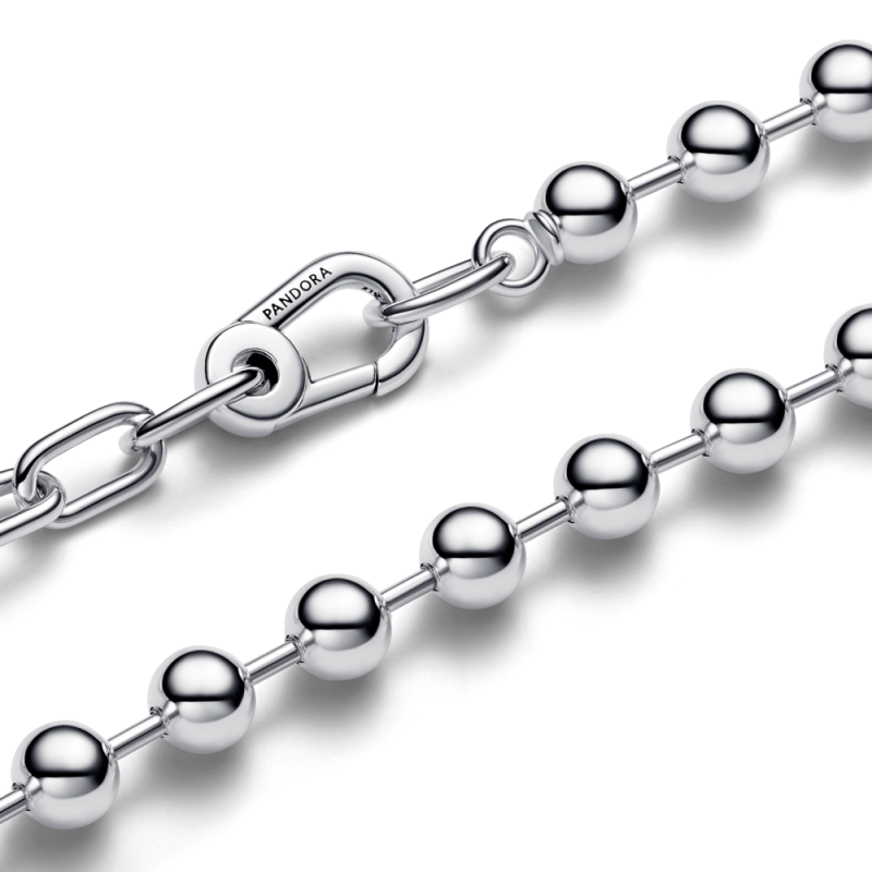 Naszyjnik Pandora ME z metalowymi kulkami i ogniwami 392799C00 próba 925