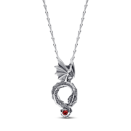 Naszyjnik z zawieszką Smok z czerwonym kamieniem Gra o tron 392967C01 próba 925