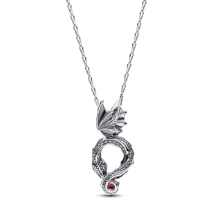 Naszyjnik z zawieszką Smok z czerwonym kamieniem Gra o tron 392967C01 próba 925