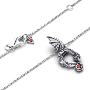 Naszyjnik z zawieszką Smok z czerwonym kamieniem Gra o tron 392967C01 próba 925