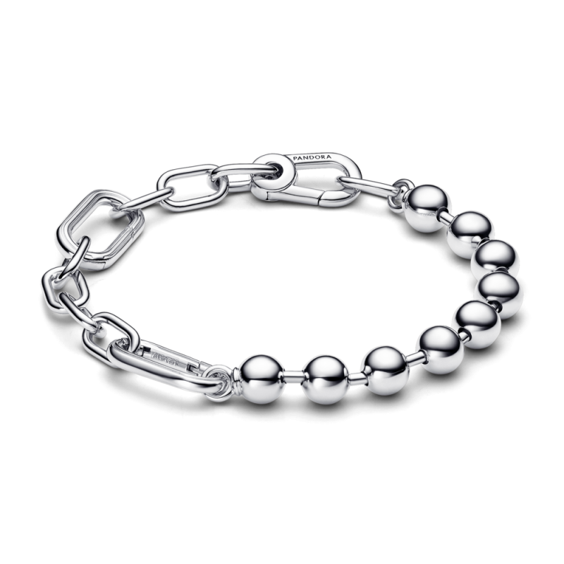 Bransoletka Pandora ME z metalowymi kulkami i ogniwami 592793C00 próba 925