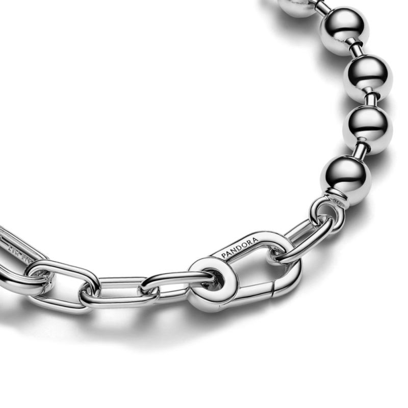 Bransoletka Pandora ME z metalowymi kulkami i ogniwami 592793C00 próba 925