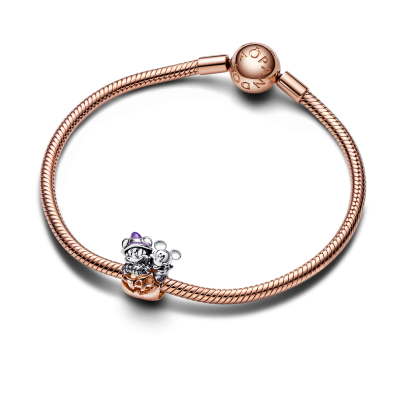 Charms Disney z Myszkami Miki i Minnie w dyni na Halloween 782816C01