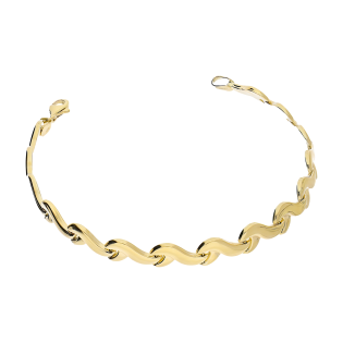 Bransoleta złota fala blask na całości AR STB13702 próba 585