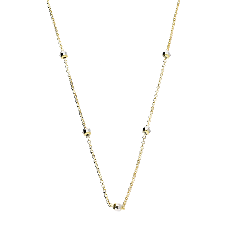 Naszyjnik złoty kulki disco 2 mm/rolo BC102 próba 585