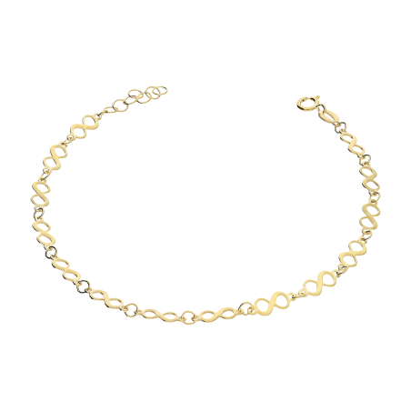 Bransoleta złota infinity ramki BC109 próba 585