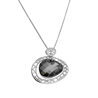 Naszyjnik srebrny SPARK z czarną cyrkonią CQ NA662118SN próba 925