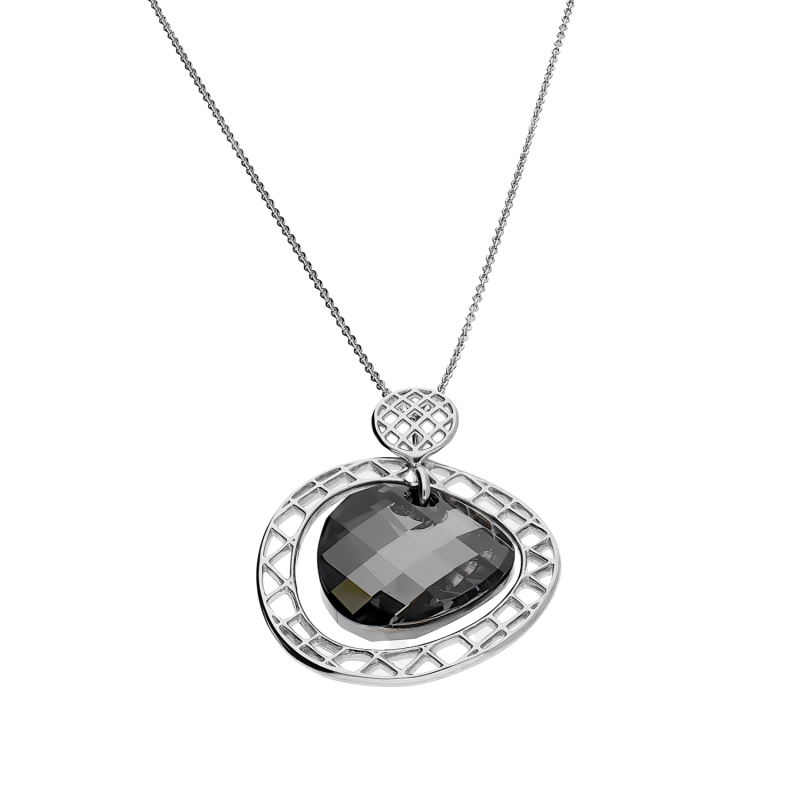 Naszyjnik srebrny SPARK z czarną cyrkonią CQ NA662118SN próba 925