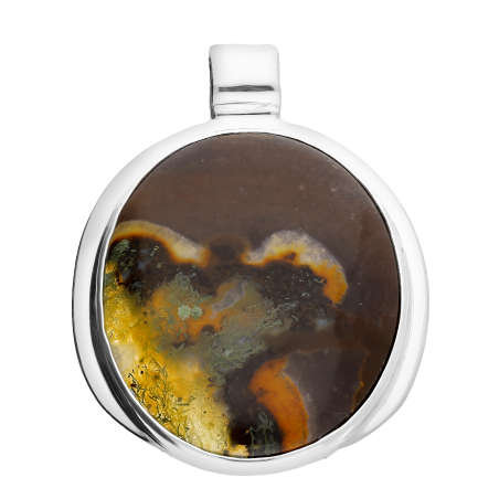 Zawieszka srebrna agat mszysty Ural GX-agmsz-16 próba 925