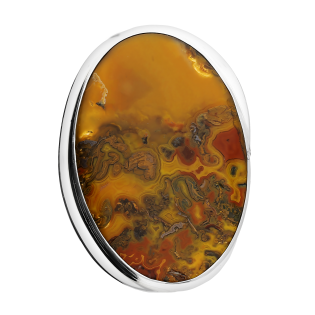 Zawieszka srebrna agat mszysty Ural GX-agmsz-18 próba 925