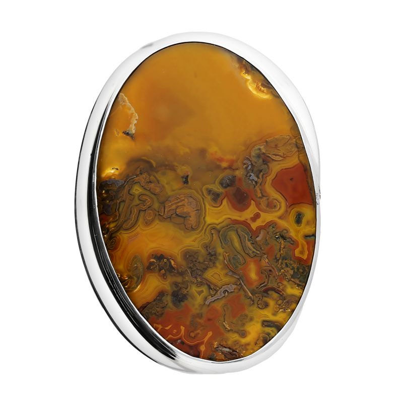 Zawieszka srebrna agat mszysty Ural GX-agmsz-18 próba 925