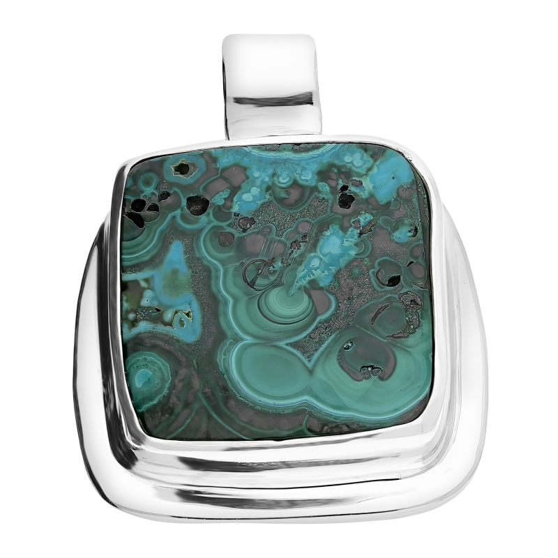 Zawieszka srebrna chryzokola Afryka GX-chryz-19 próba 925