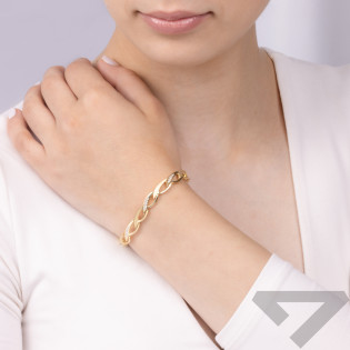 Bransoleta pozłacana łezki z cyrkoniami OL RTB55 GOLD próba 925