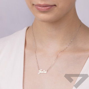 Naszyjnik srebrny imię Julia/anker AT637 ROD Julia próba 925