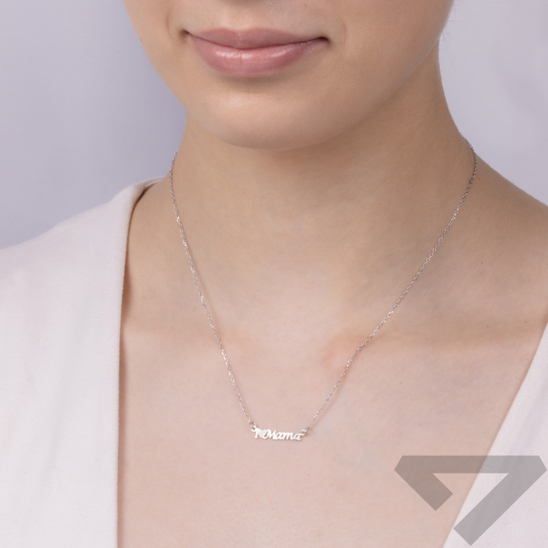 Naszyjnik srebrny I love mama/anker TB 21933 próba 925
