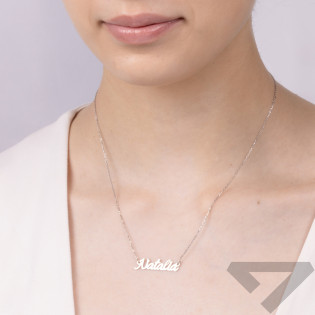 Naszyjnik srebrny imię Natalia/anker AT637 ROD Natalia próba 925