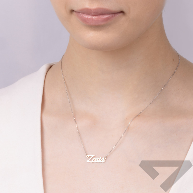 Naszyjnik srebrny imię Zosia/anker AT637 ROD Zosia próba 925