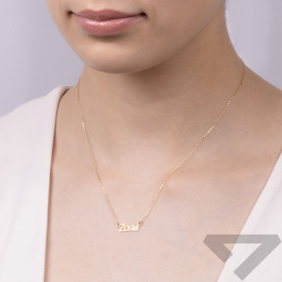 Naszyjnik złoty z imieniem Zosia na łańcuszku anker