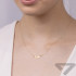 Naszyjnik złoty imię Basia z cyrkonią/anker MZ T57-NN-22-CZ próba 375