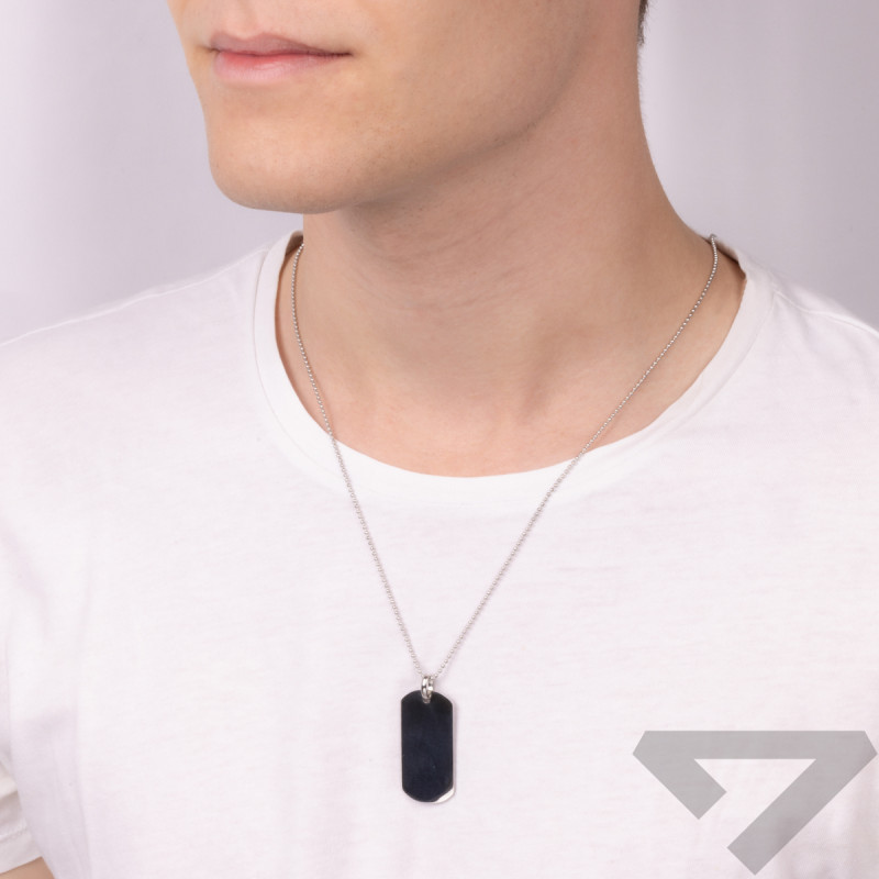 Męski naszyjnik nieśmiertelnik ze stali - JubilerSezam.pl