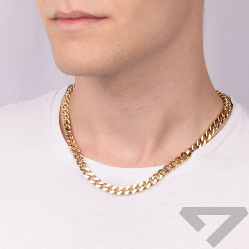 Naszyjnik męski pancer stalowy żółty EX CLX1527G 7mm