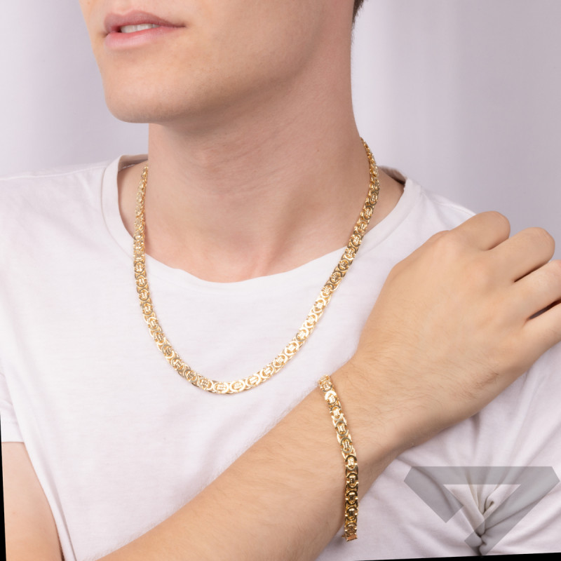 Bransoleta złota bizantyna z grawerem