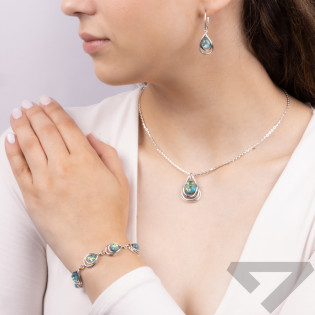 Srebrne kolczyki z zielonym opalem - JubilerSezam.pl