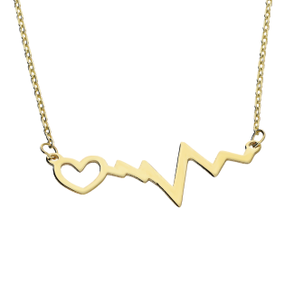 Naszyjnik złoty puls i serce/anker LP 14-98K45-N0098-Y próba 375