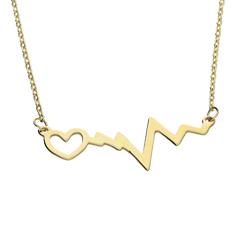Naszyjnik złoty puls i serce/anker LP 14-98K45-N0098-Y próba 375