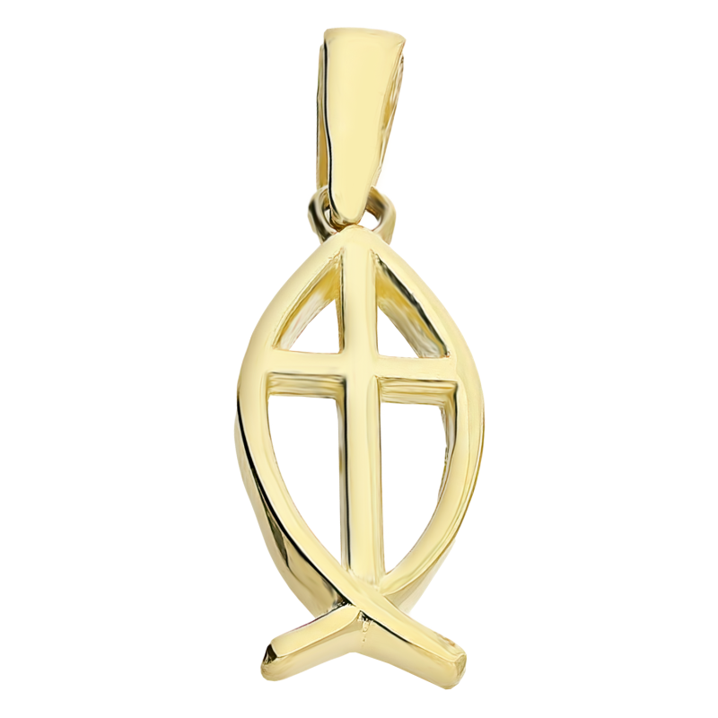 Krzyżyk złoty w rybie LP 34U25-PRG808-Y próba 375