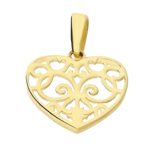 Serduszko złote ażurowe ornament LP 34U25-PSG1909-Y próba 585