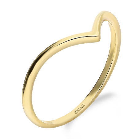 Pierścionek złoty Wishbone blask LP 38U25-MY122 próba 585