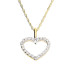 Naszyjnik złoty serce z cyrkoniami zawieszone na łańcuszku singapur