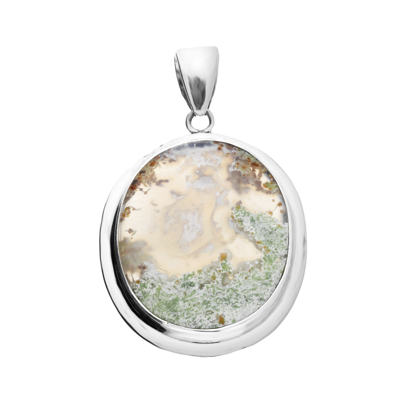 Zawieszka srebrna agat mszysty Ural GX-agmsz-20 próba 925